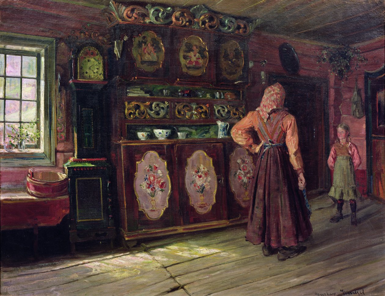 La conferencia (óleo sobre lienzo) de Gustav Wentzel
