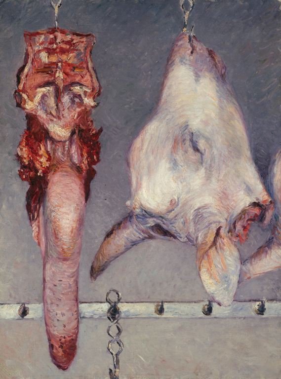 Cabeza de ternero y lengua de buey de Gustave Caillebotte