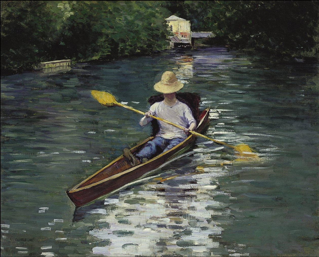 Canoa en el río Yerres de Gustave Caillebotte