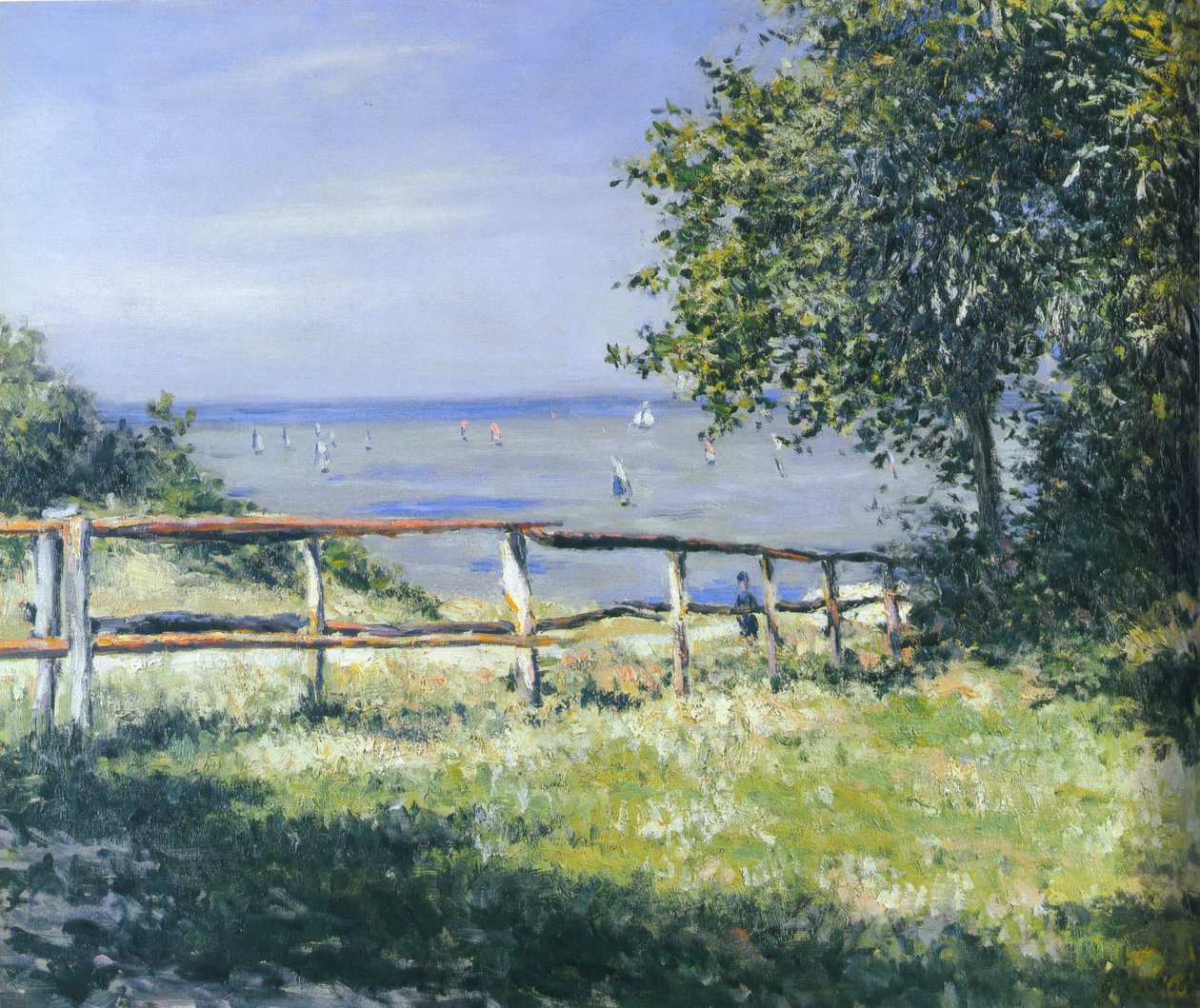 Campo junto al mar de Gustave Caillebotte