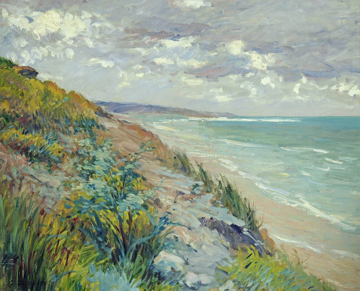 Acantilados junto al mar en Trouville de Gustave Caillebotte