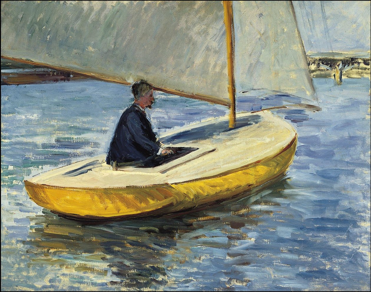 El barco amarillo de Gustave Caillebotte