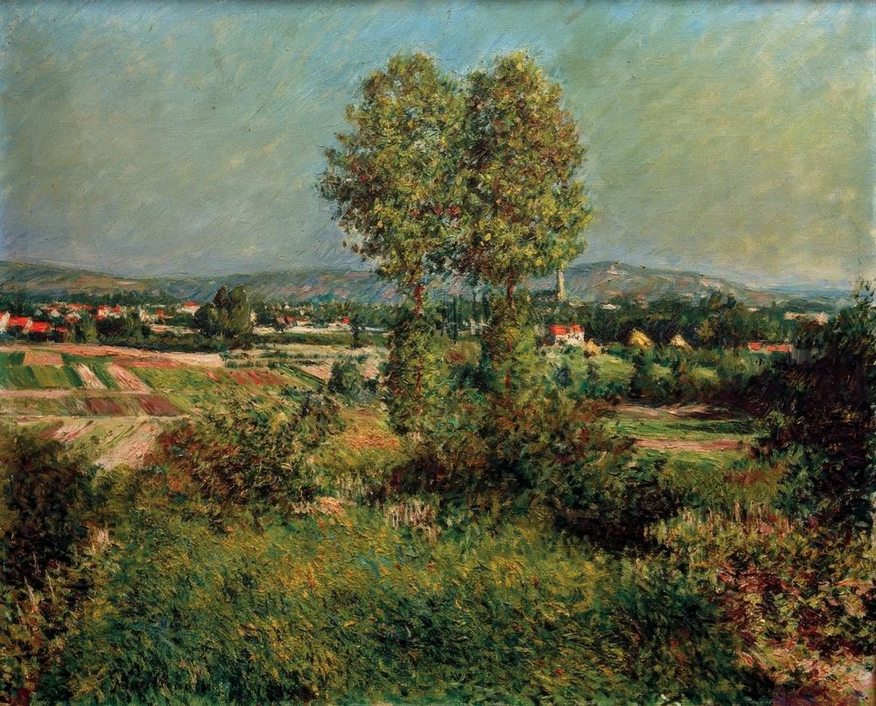 Paisaje en Argenteuil de Gustave Caillebotte