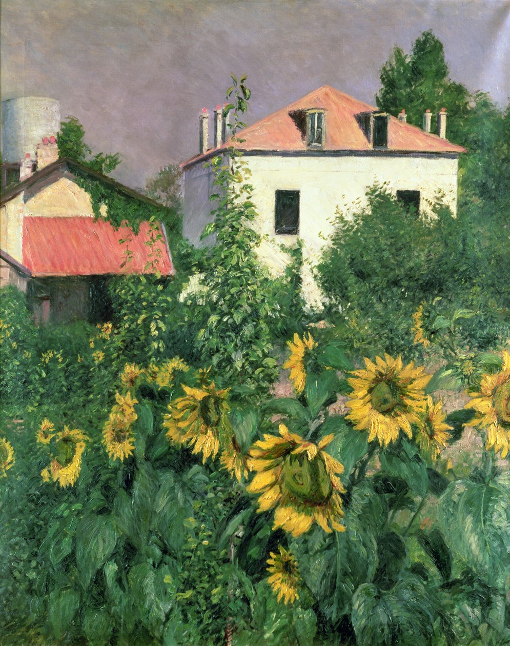 Girasoles en el Jardín de Petit Gennevilliers de Gustave Caillebotte