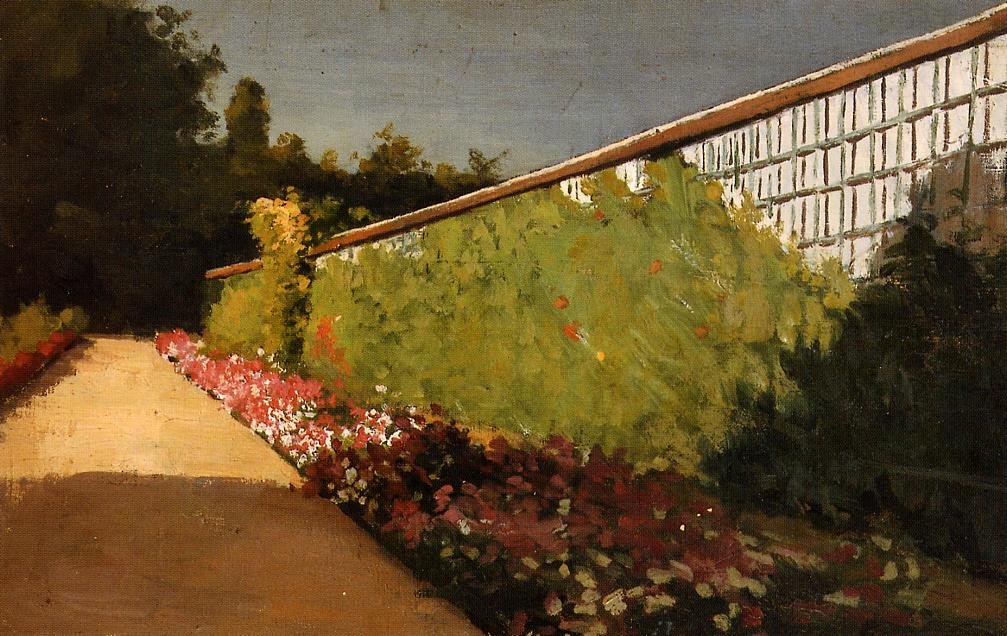 El muro del huerto, Yerres de Gustave Caillebotte
