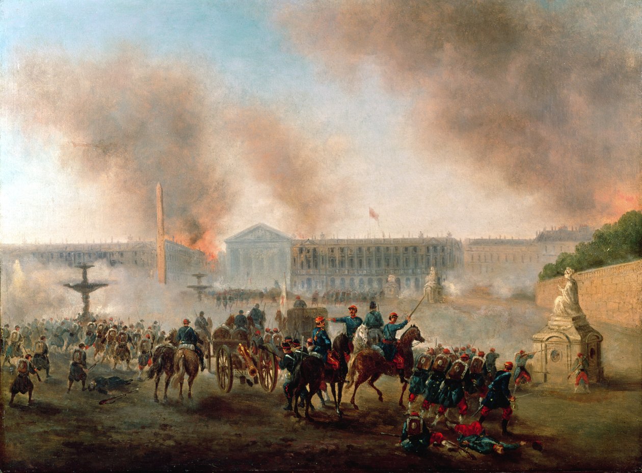 Batalla en la Place de la Concorde, 1871 de Gustave Clarence Rodolphe Boulanger