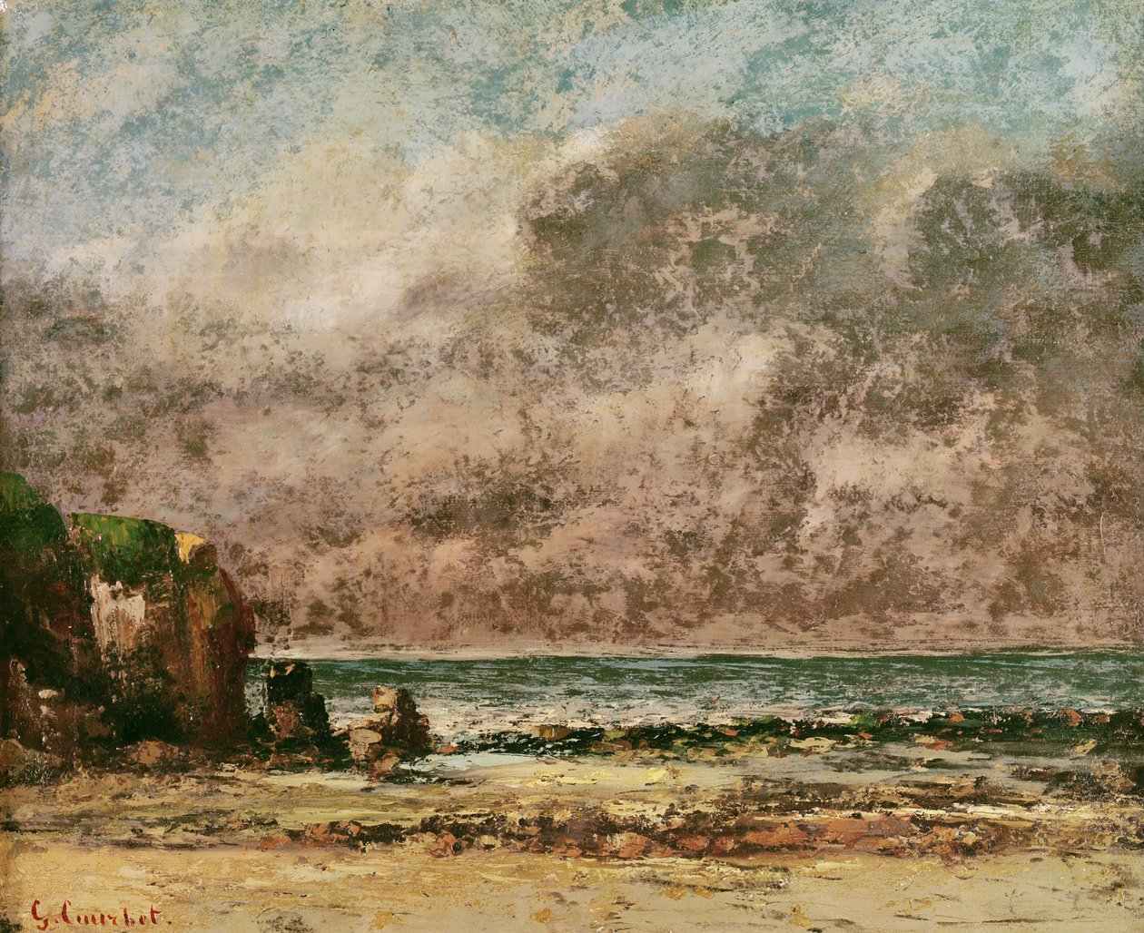 Un paisaje marino en calma de Gustave Courbet