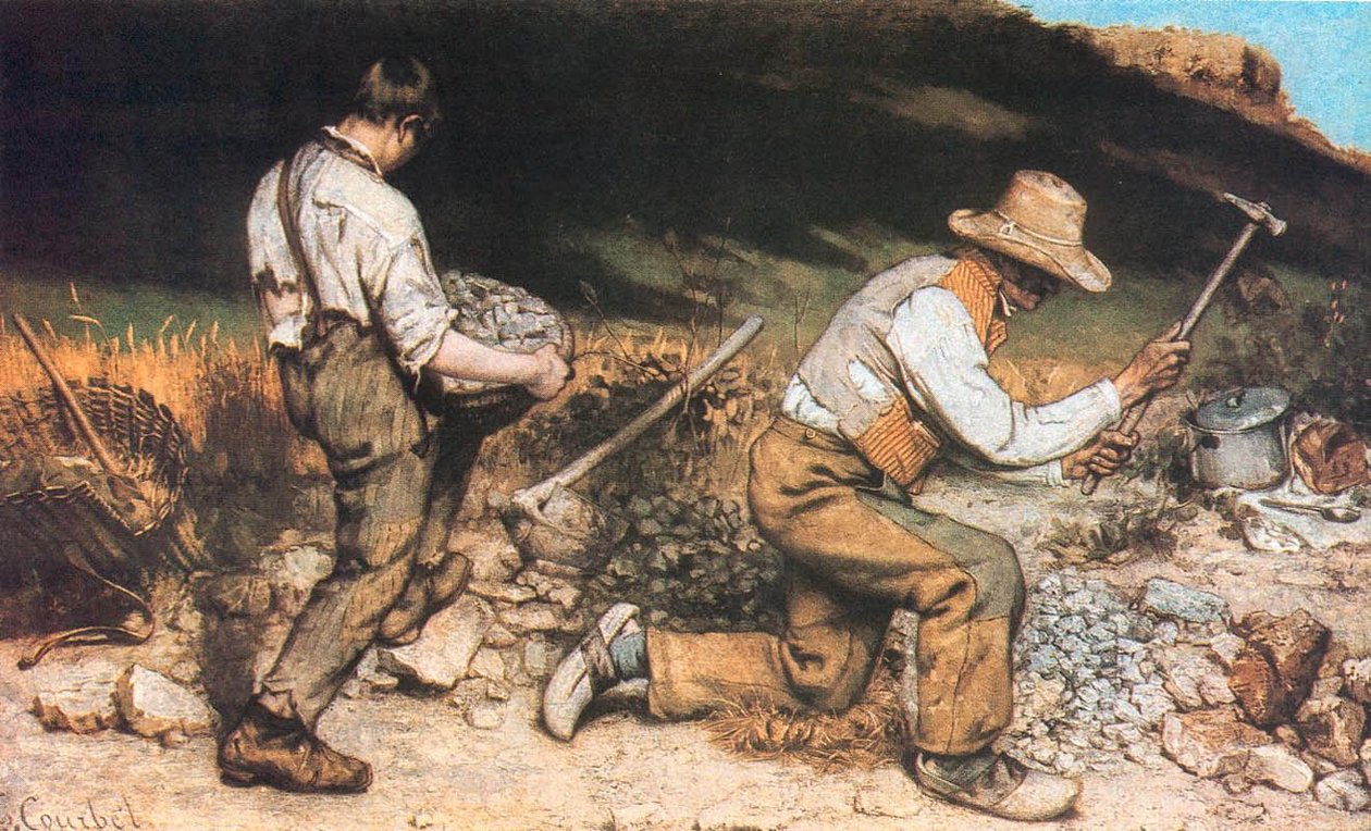 Los picapedreros de Gustave Courbet