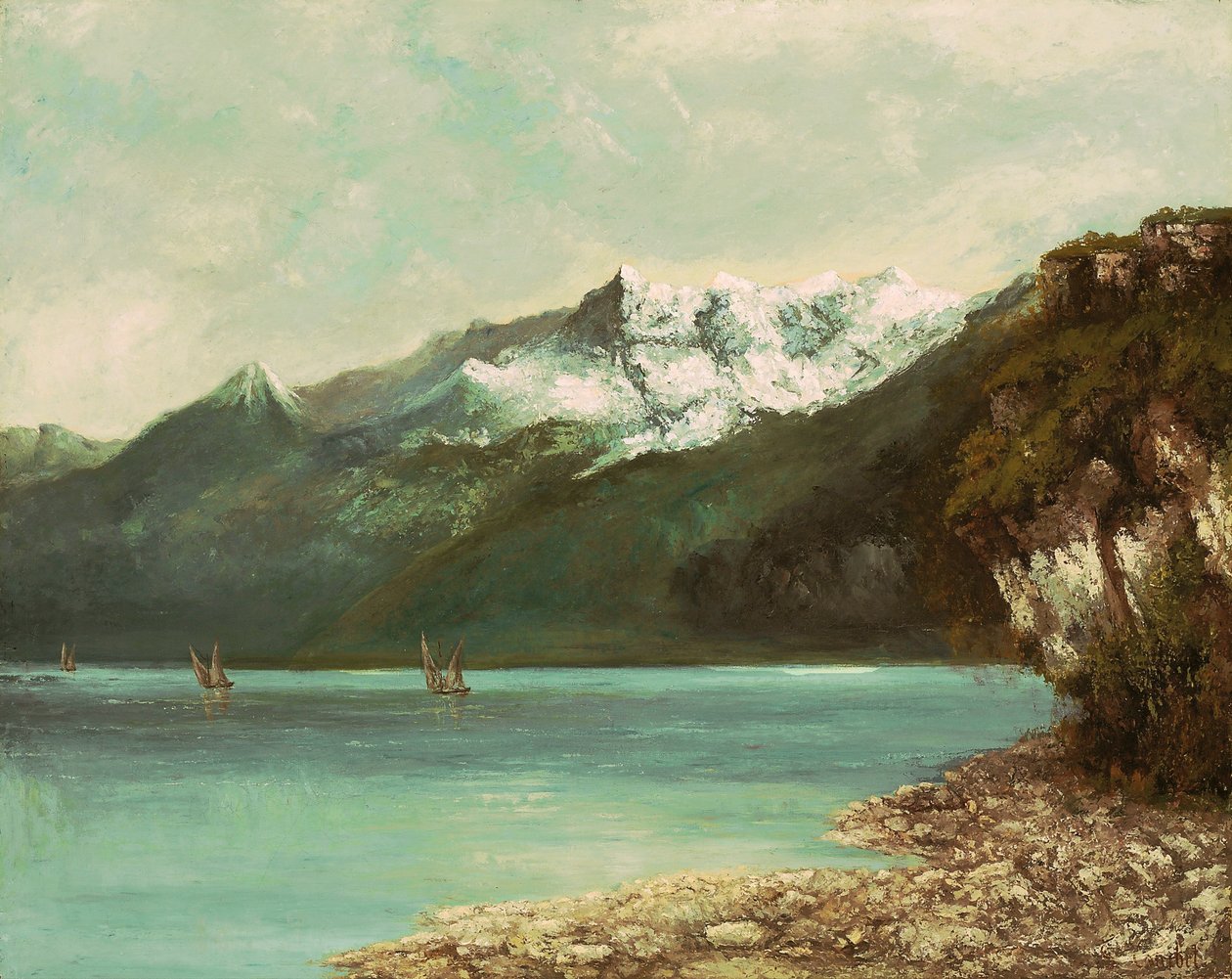 Lago de Ginebra y los Dents du Midi de Gustave Courbet