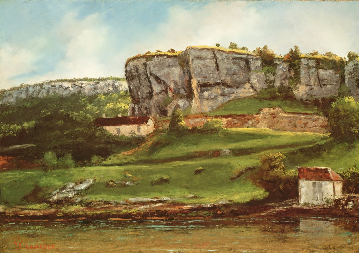 Paisaje probablemente de la región de Creux-Billard del Jura de Gustave Courbet
