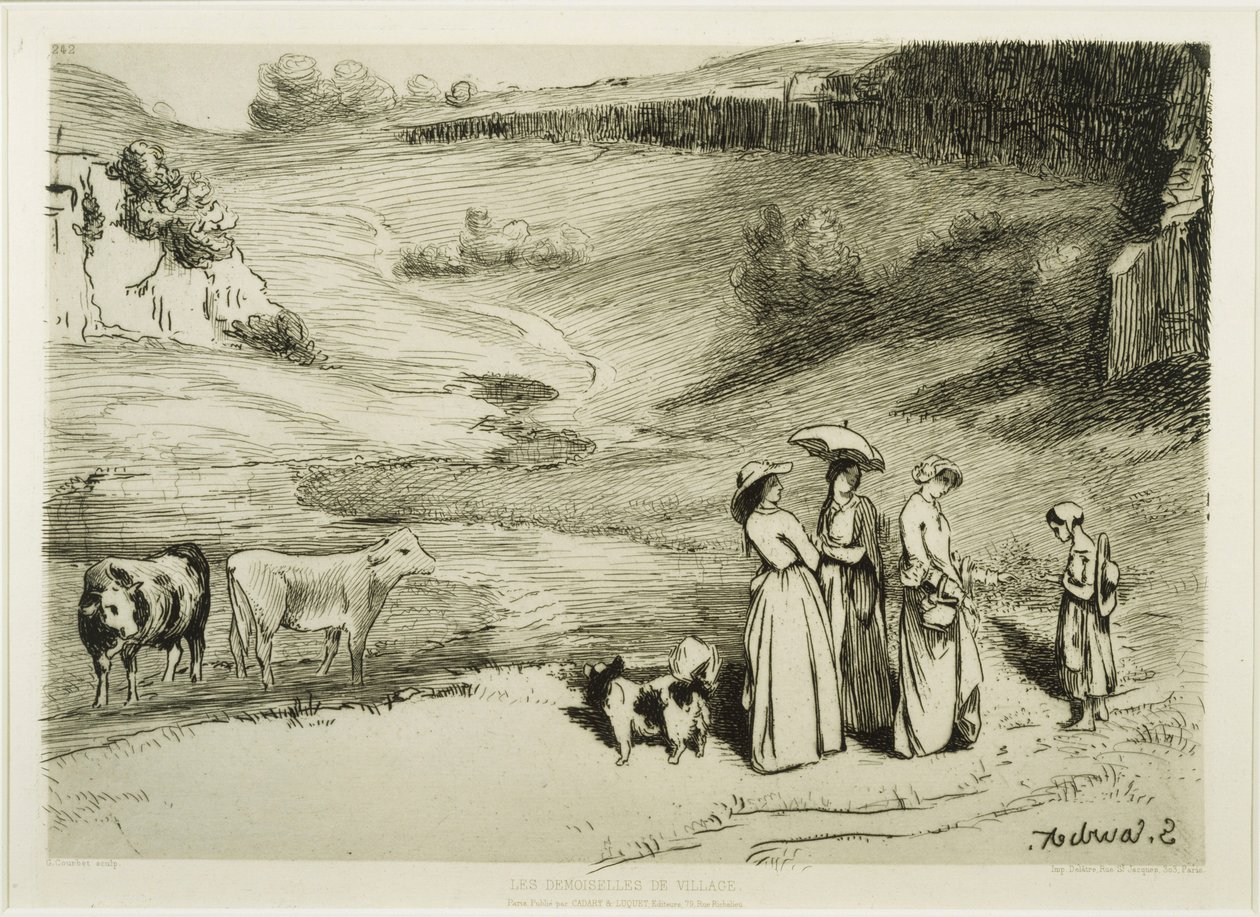 Las señoritas del pueblo de Gustave Courbet