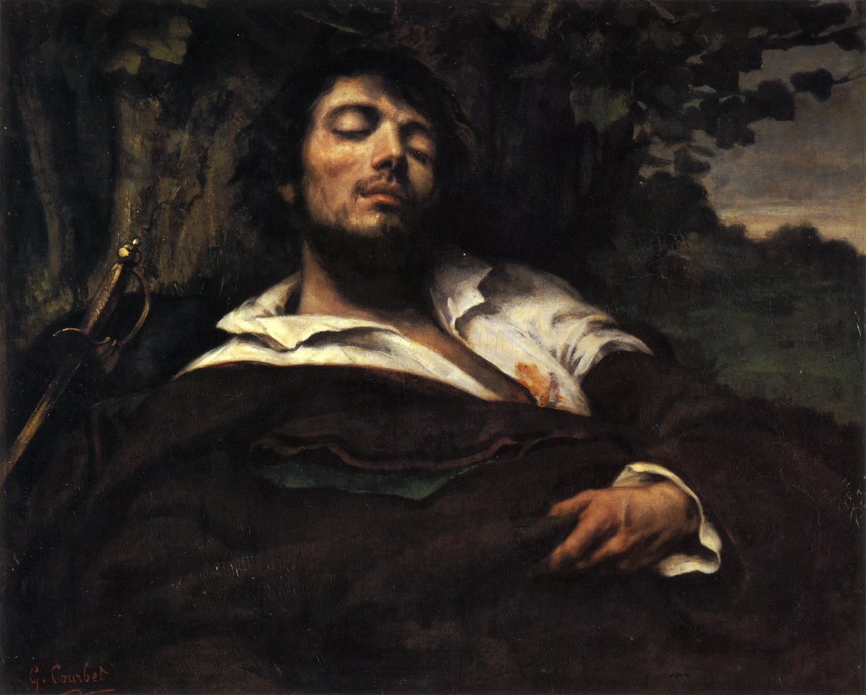 El hombre herido de Gustave Courbet