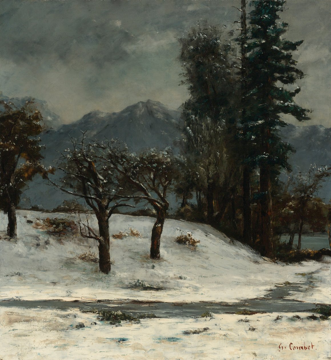 Nieve de Gustave Courbet