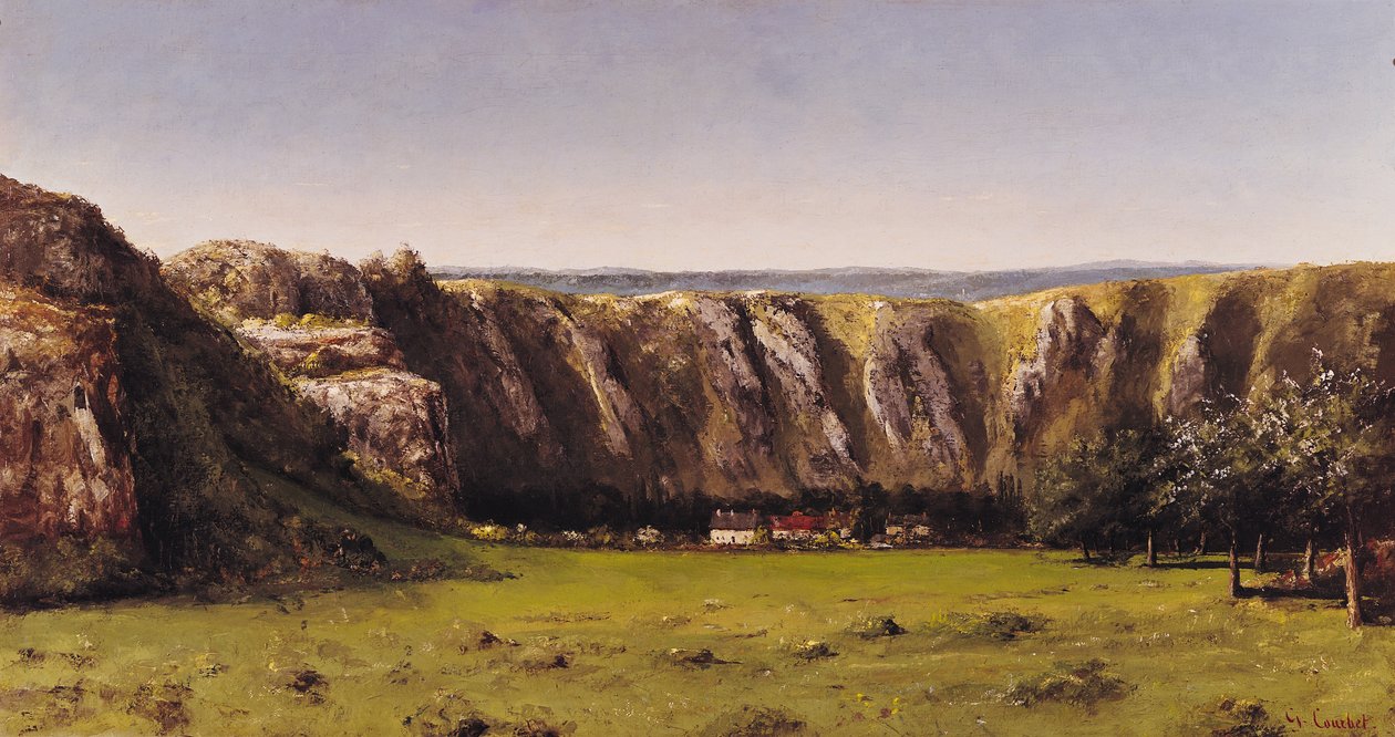 Paisaje rocoso cerca de Flagey de Gustave Courbet
