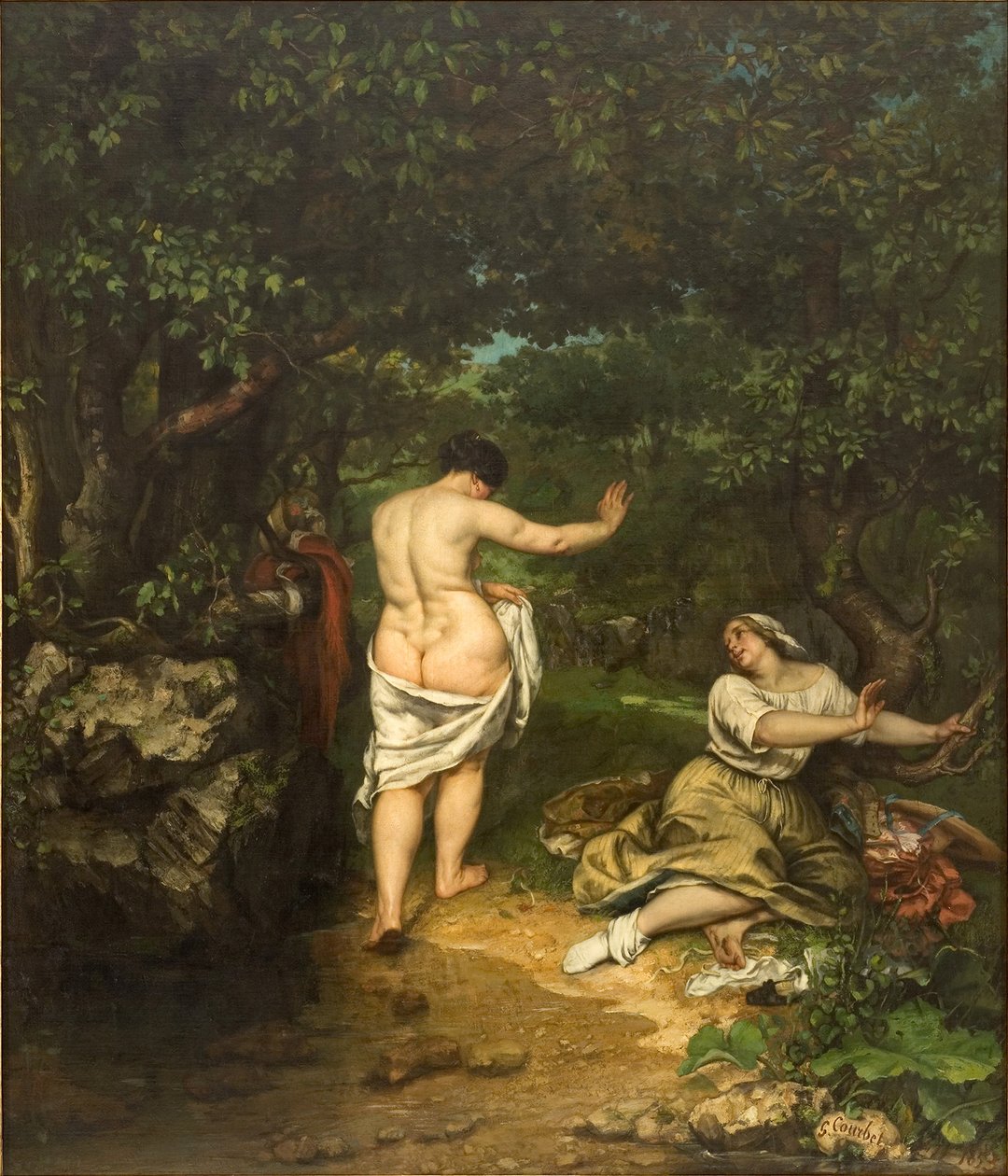 Las bañistas de Gustave Courbet