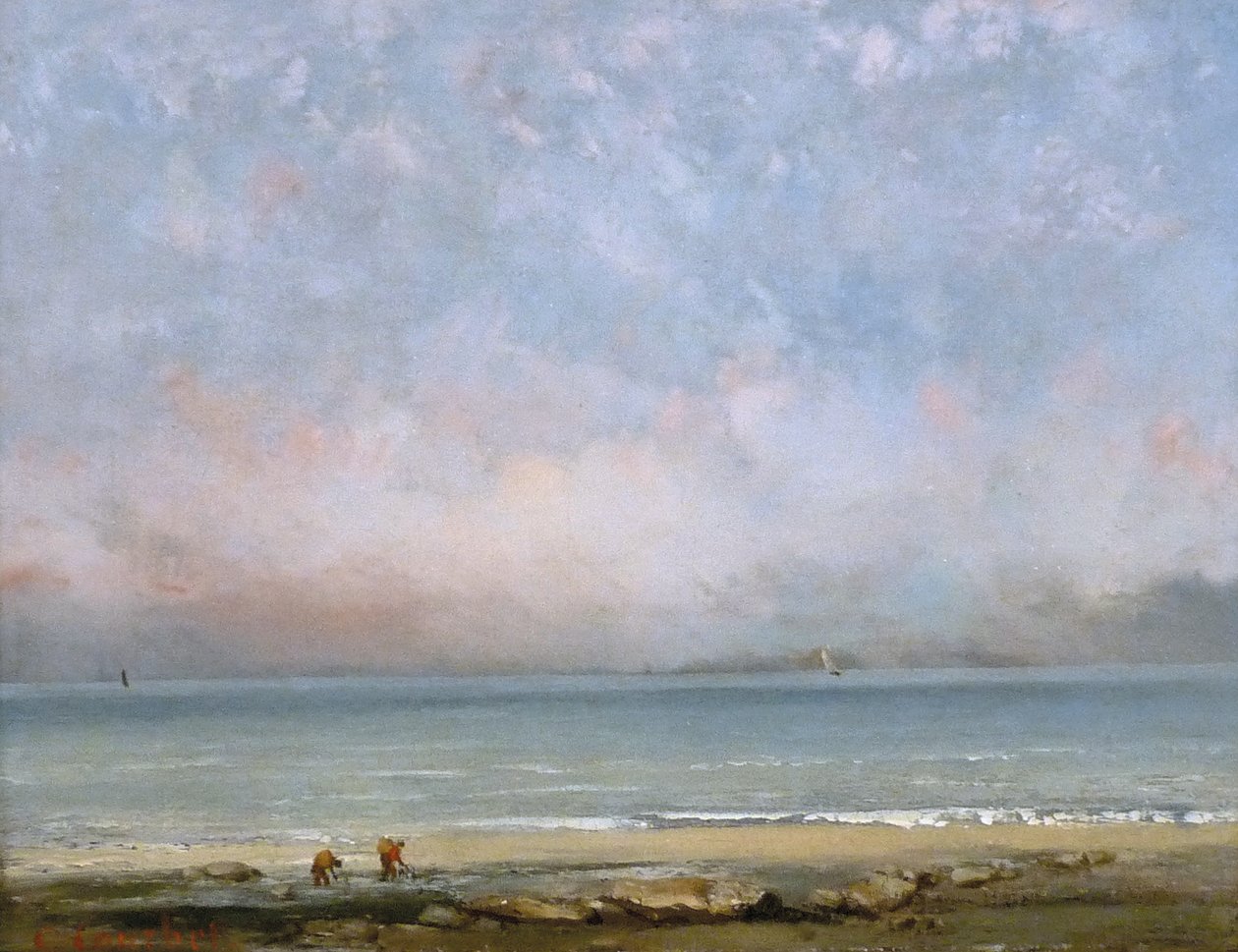 La playa de Trouville de Gustave Courbet
