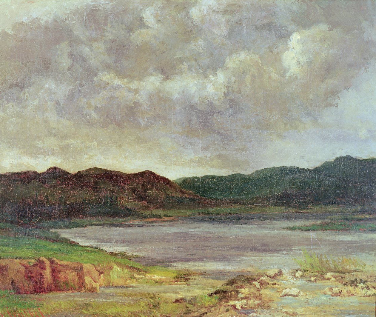 El lago negro, 1872 de Gustave Courbet