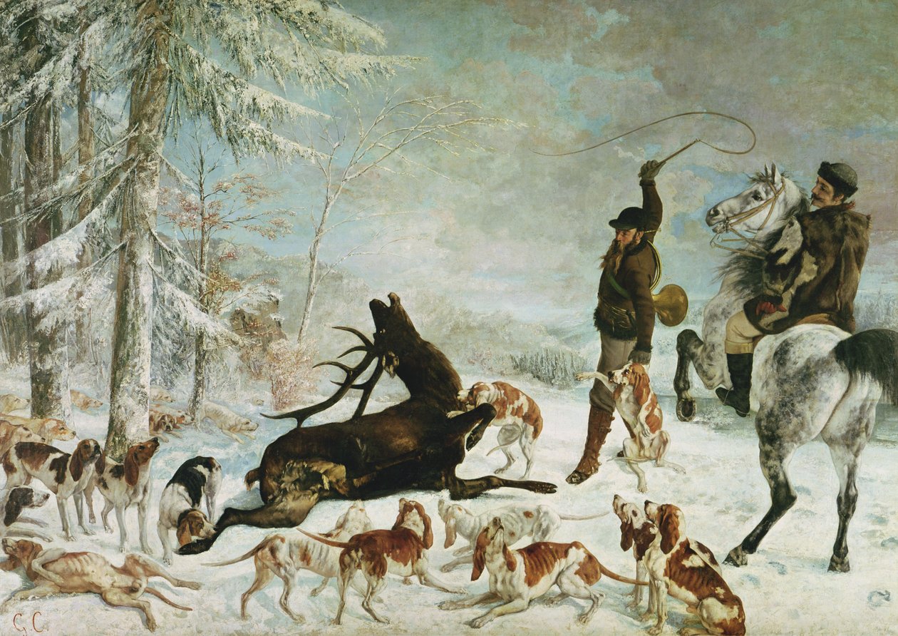 La muerte del ciervo, 1867 de Gustave Courbet