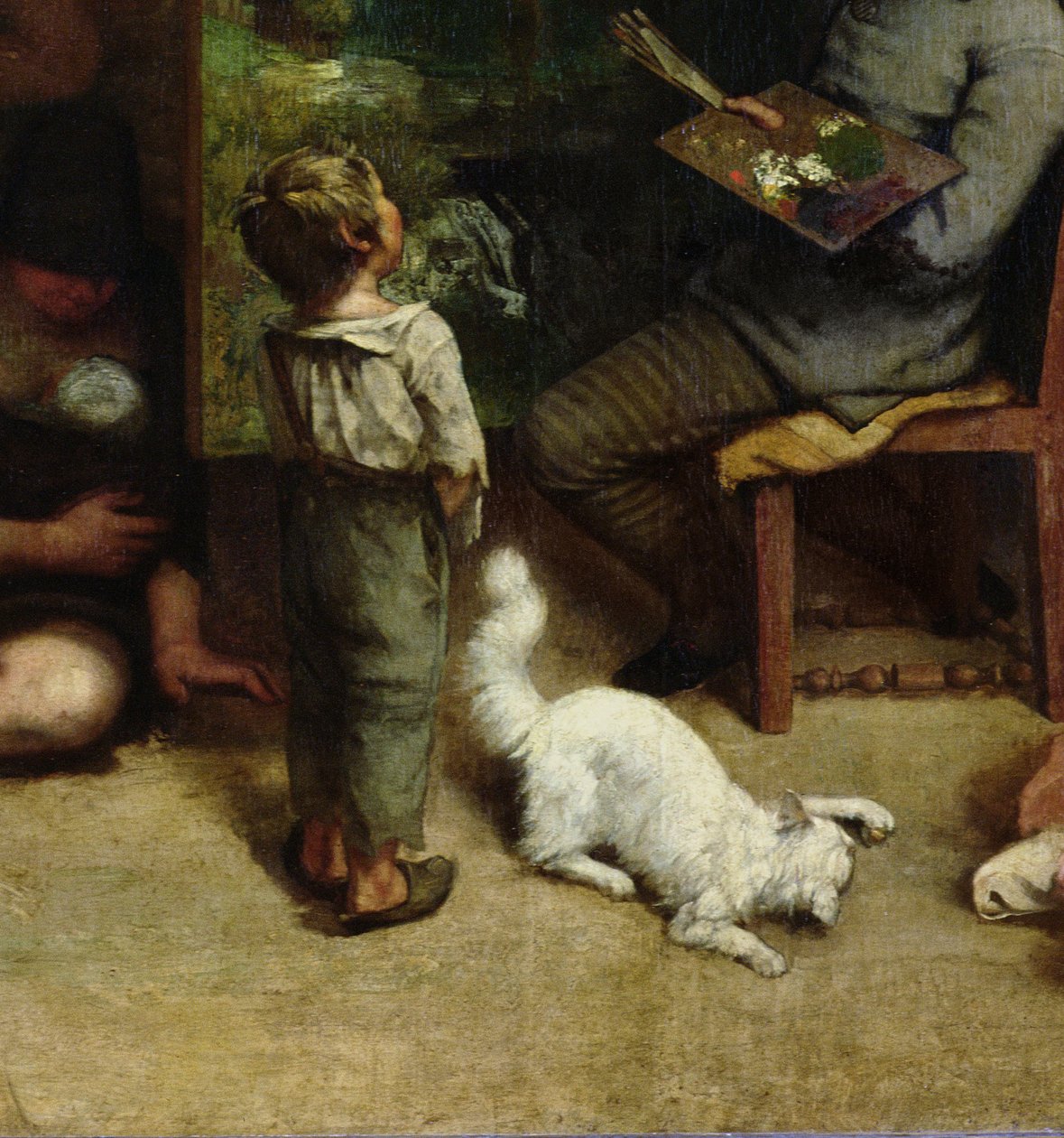 El estudio del pintor, una alegoría real, 1855 (detalle) de Gustave Courbet