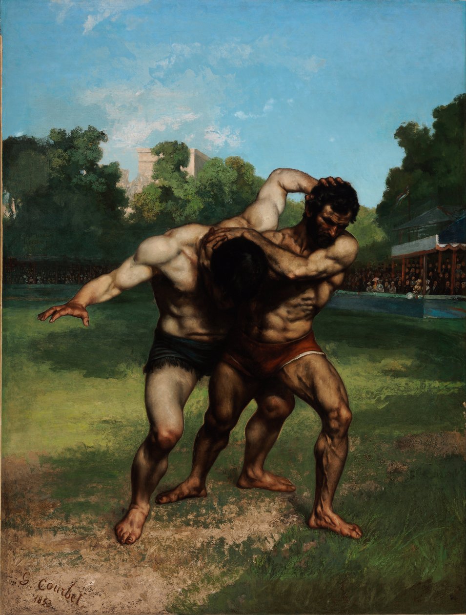 Los luchadores de Gustave Courbet