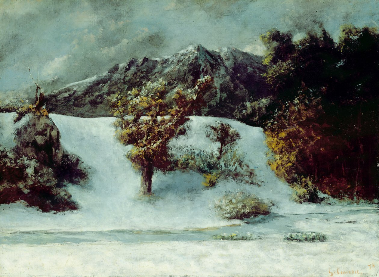 Paisaje de invierno con los Dents du Midi, 1876 de Gustave Courbet