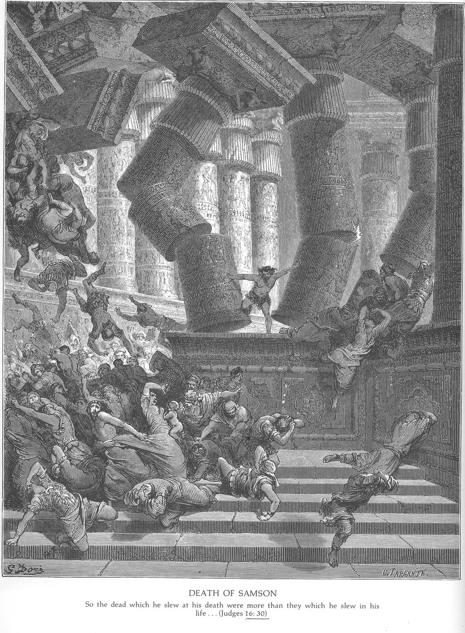 Gustave Doré. La muerte de Sansón de Gustave Dore