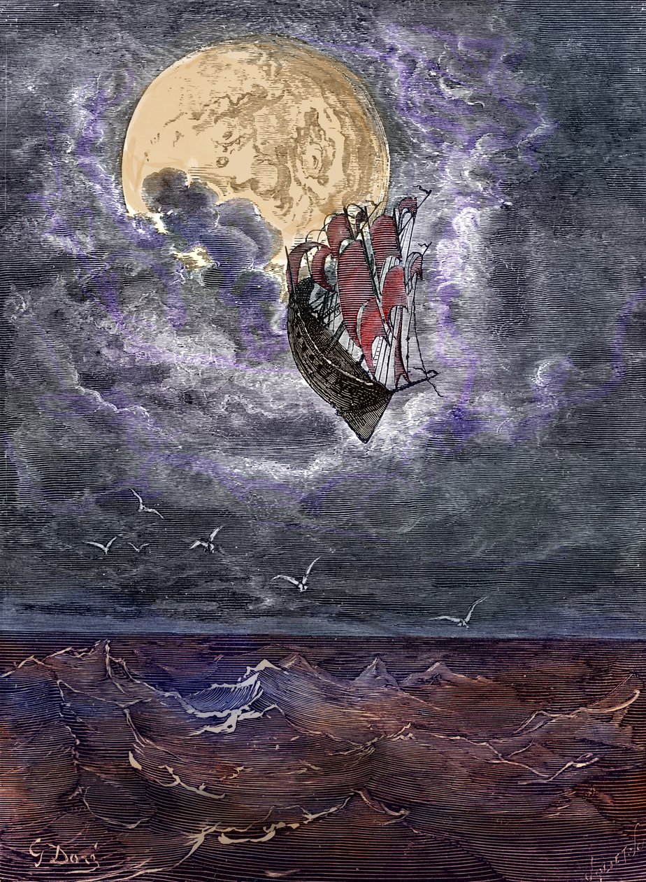 Barón Münchausen: Viaje a la luna (por Doré) de Gustave Dore
