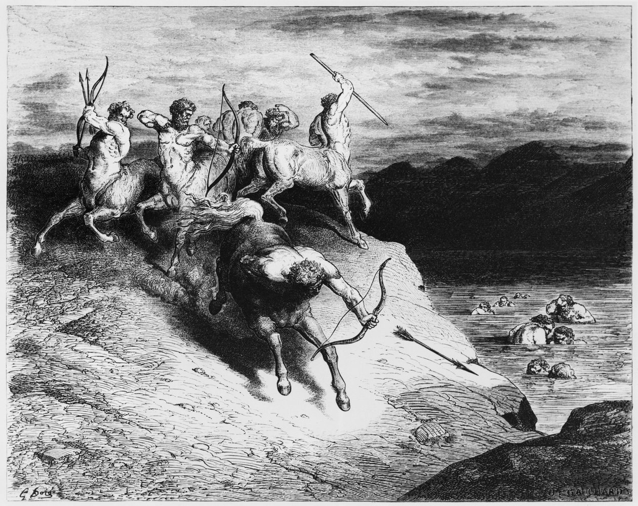 Centauros, ilustración de 