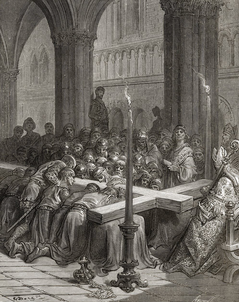 Descubrimiento de la Verdadera Cruz, ilustración de 