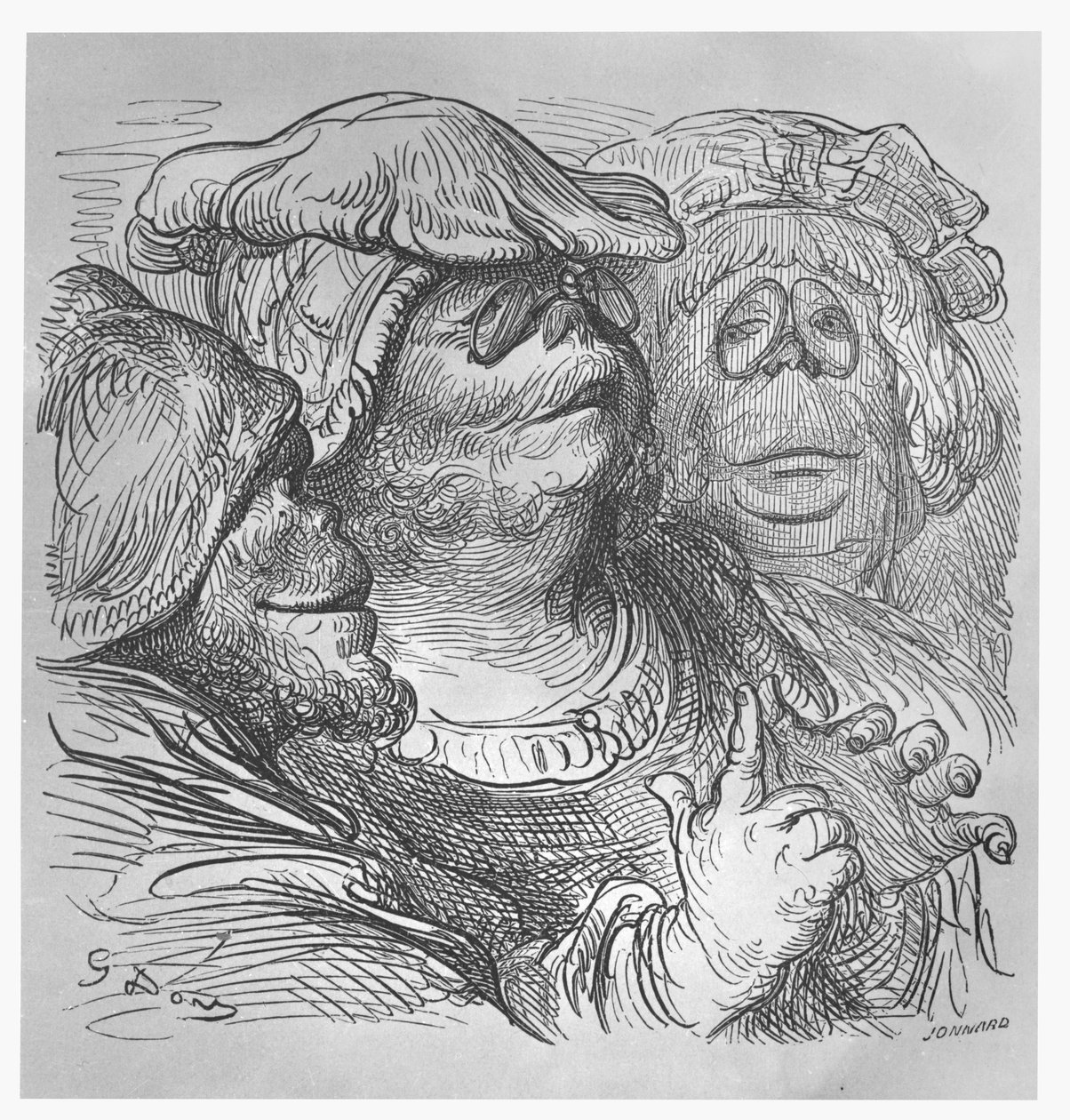Habitantes de la isla de Ennasin, ilustración de 