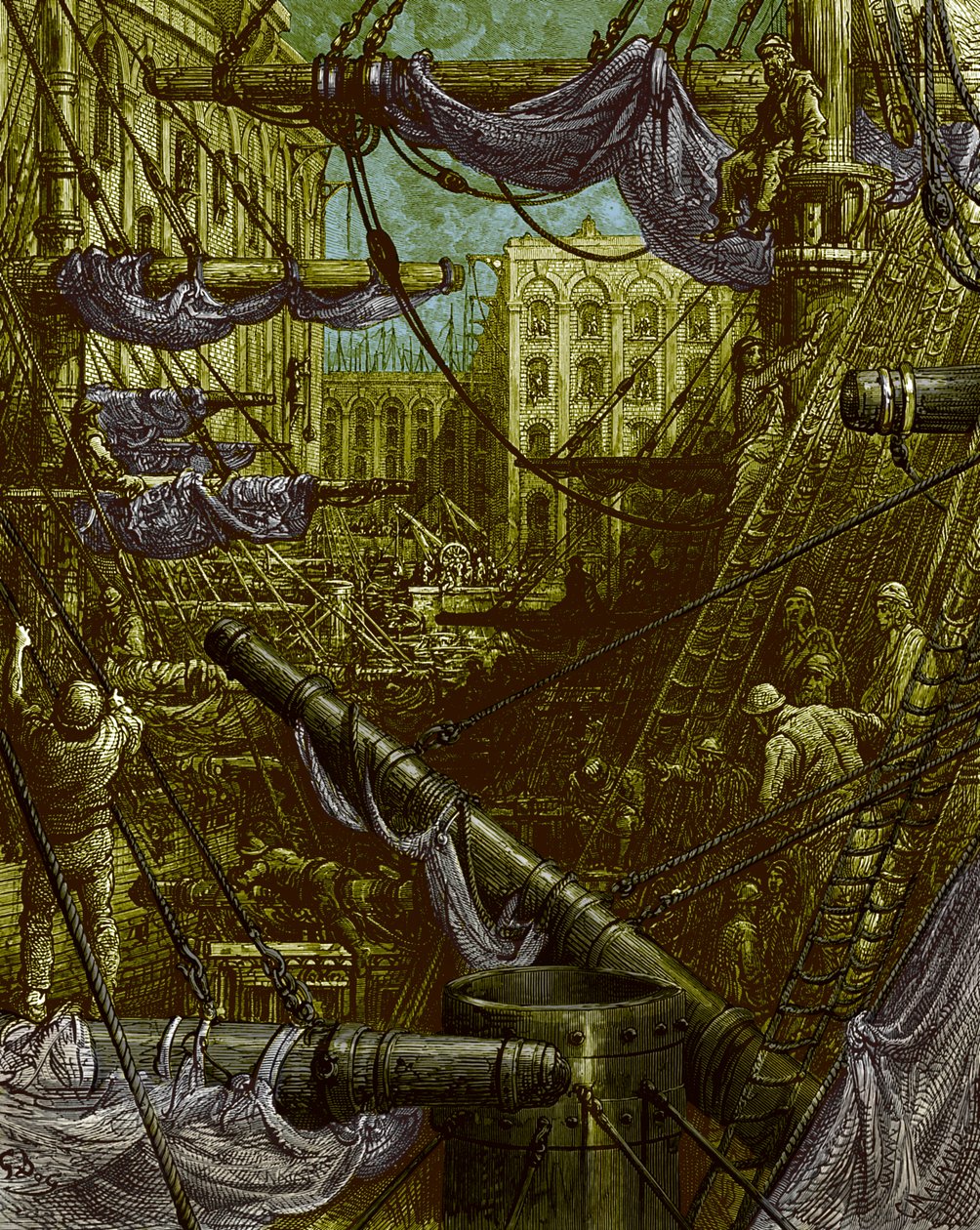 Dentro de los muelles de Gustave Dore