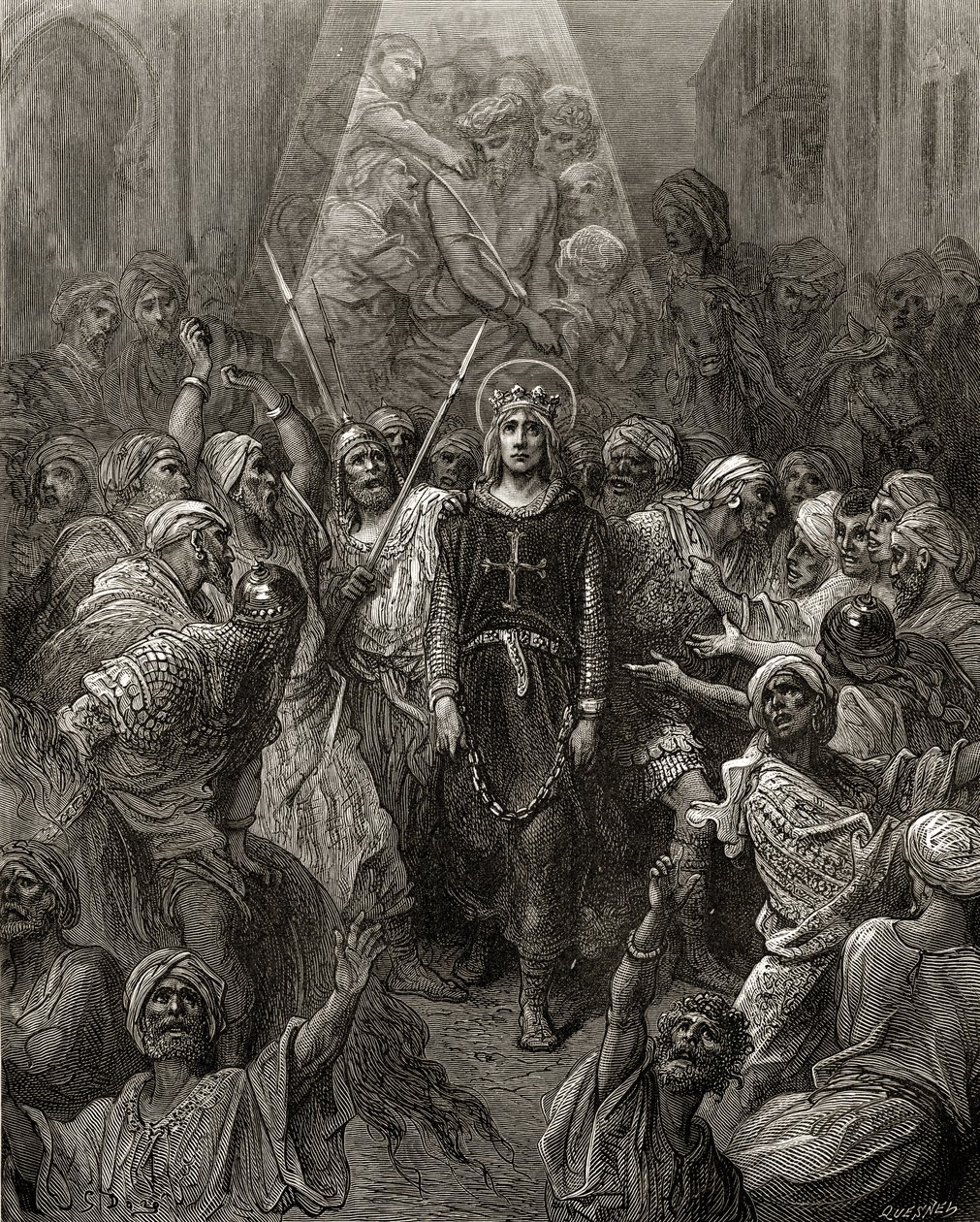 Rey Luis IX (1214-70) prisionero en Egipto, ilustración de 