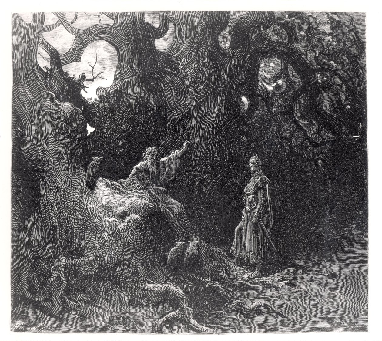 Merlín en el bosque de Broceliande, de 