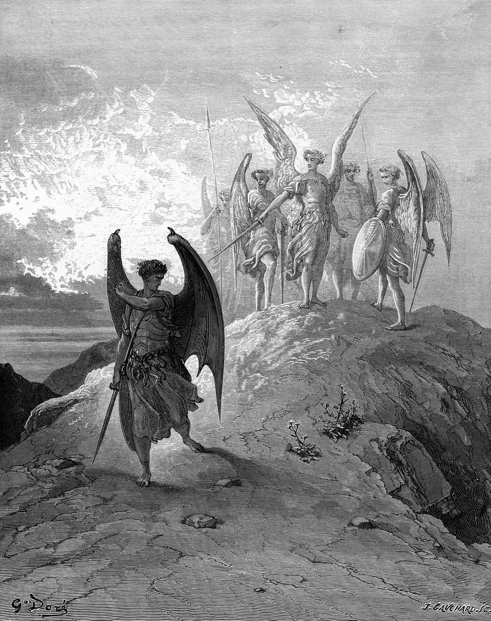 El Paraíso Perdido: Satanás es conquistado por Doré de Gustave Dore
