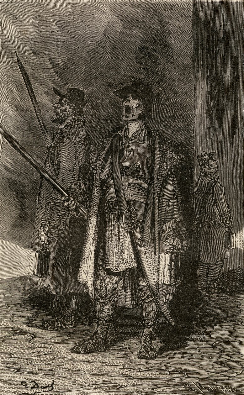 Serenos, Vigilantes Nocturnos, ilustración de 