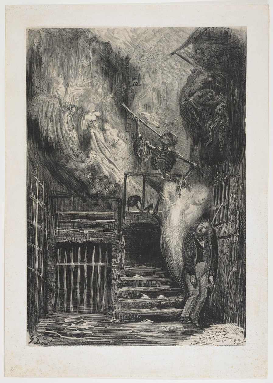 Calle de la Vieja Linterna (Muerte de Gérard de Nerval), 1855 de Gustave Dore