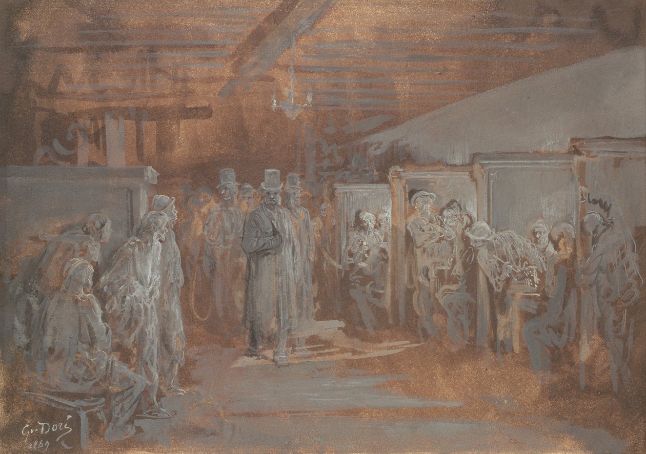 Taberna en Whitechapel, 1869 de Gustave Dore