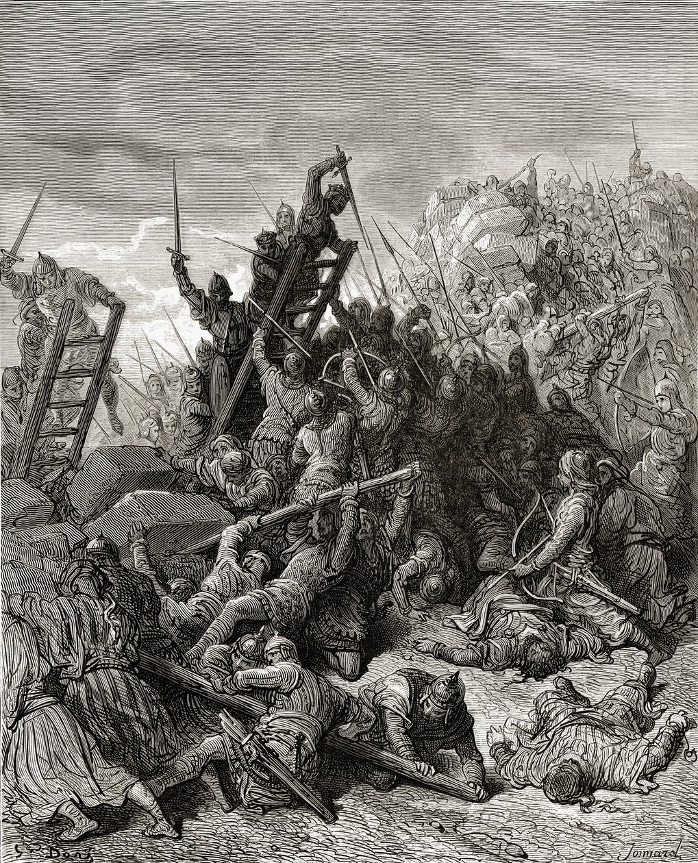 El asedio de Ptolemais, ilustración de 