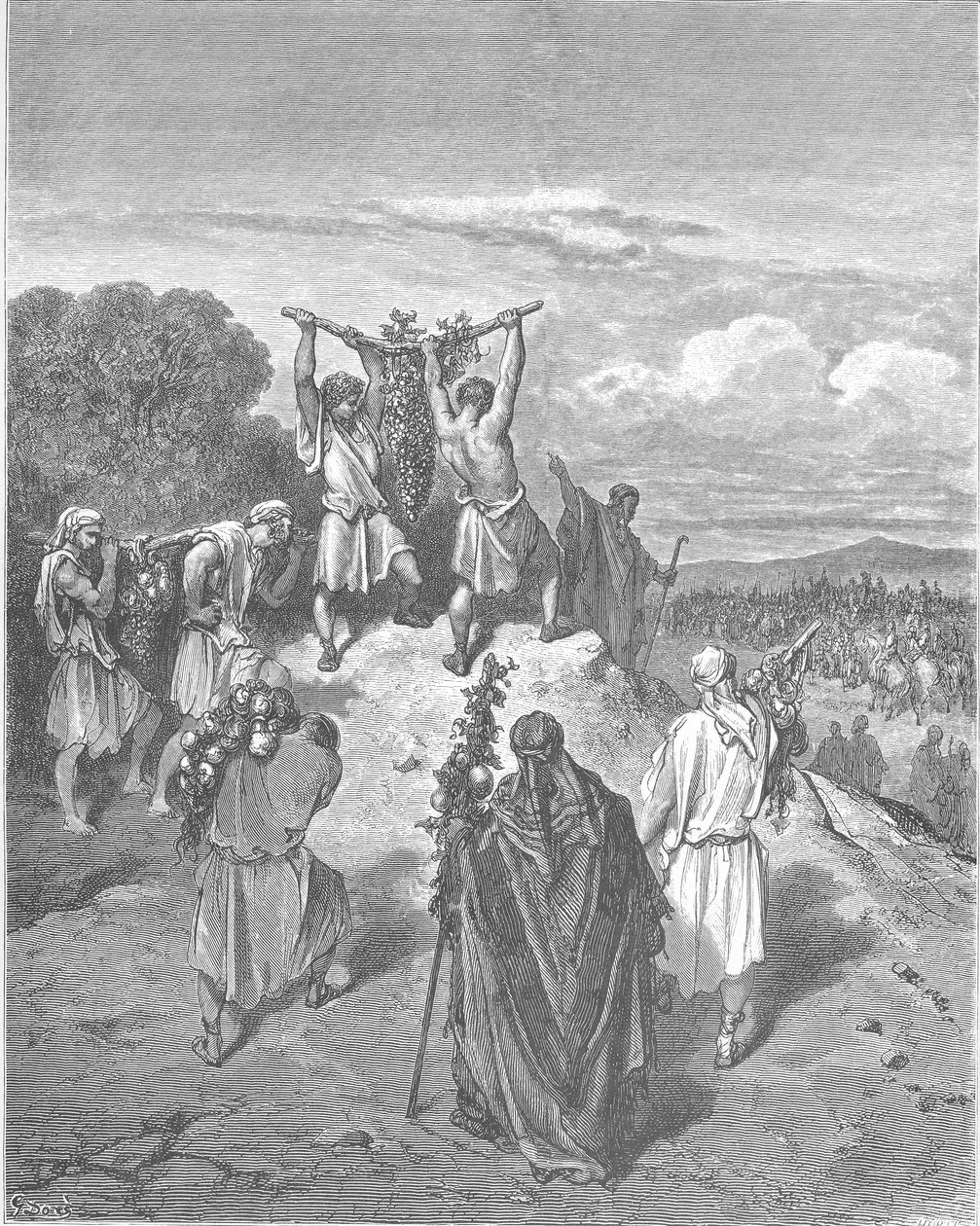 Los espías regresan de la Tierra Prometida de Gustave Dore
