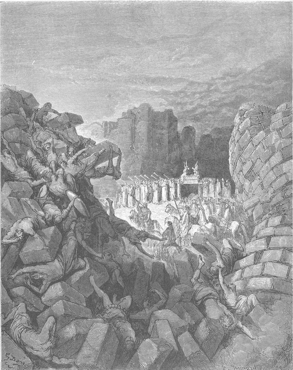 Las murallas de Jericó caen de Gustave Dore