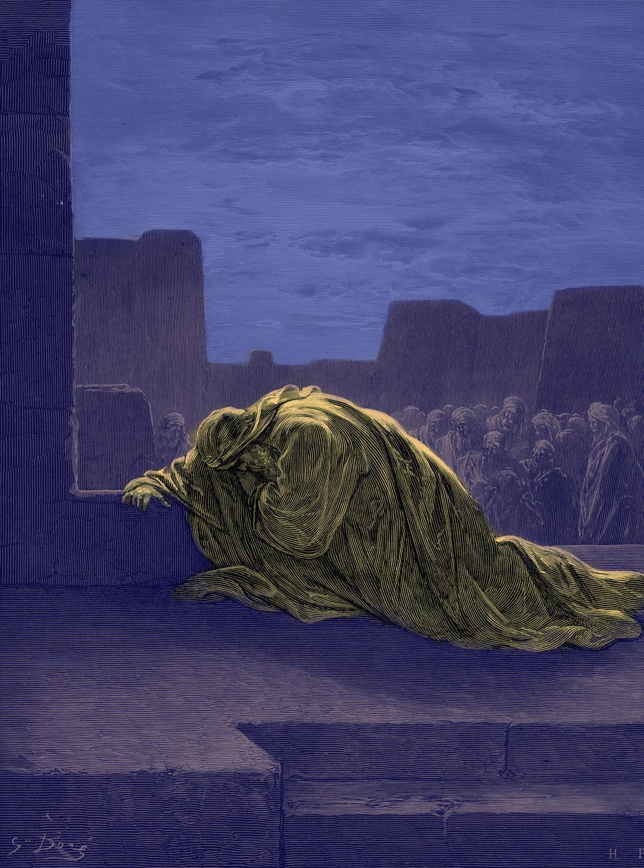 El profeta Esdras orando, por Gustave Doré de Gustave Dore