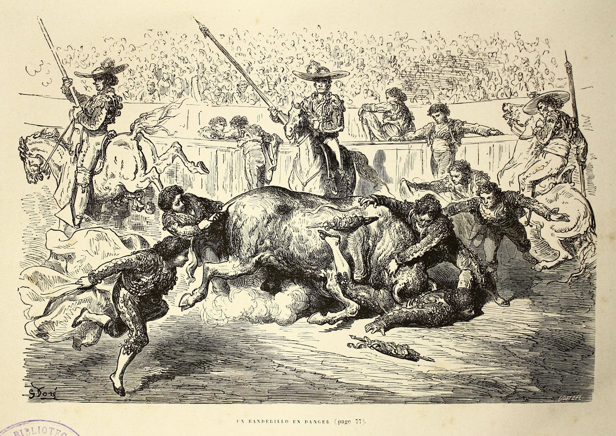 Un banderillero en peligro de Gustave Dore