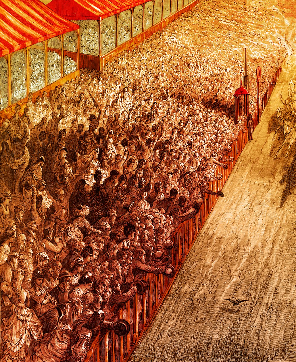 Final del Derby Victoriano, grabado por Gustave Doré de Gustave Dore