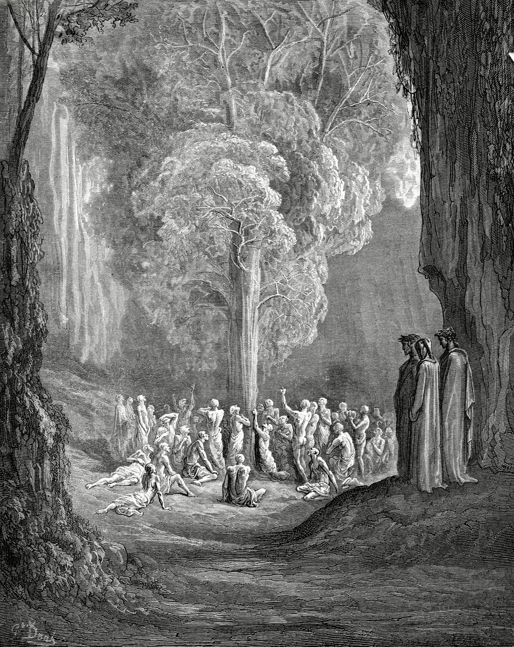 Virgilio muestra el árbol a Dante, 1880 de Gustave Dore