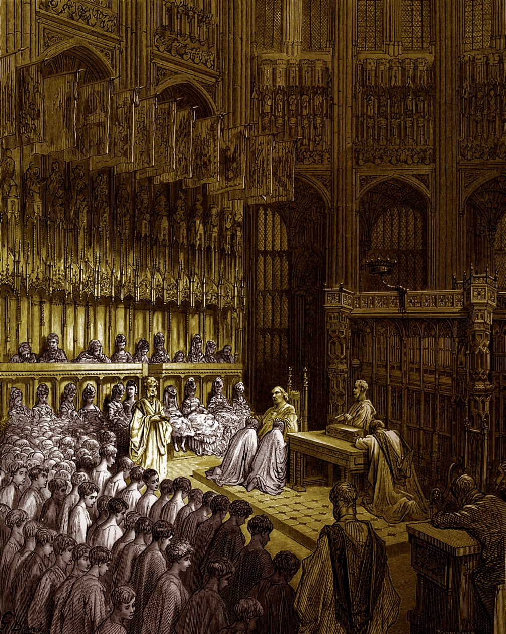 Abadía de Westminster - Confirmación de los chicos de Westminster de Gustave Dore