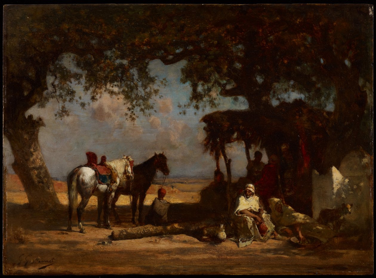 Un Campamento Árabe, c.1880 de Gustave Guillaumet