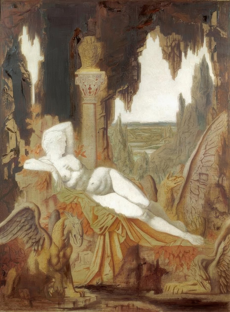 Hada con grifos de Gustave Moreau