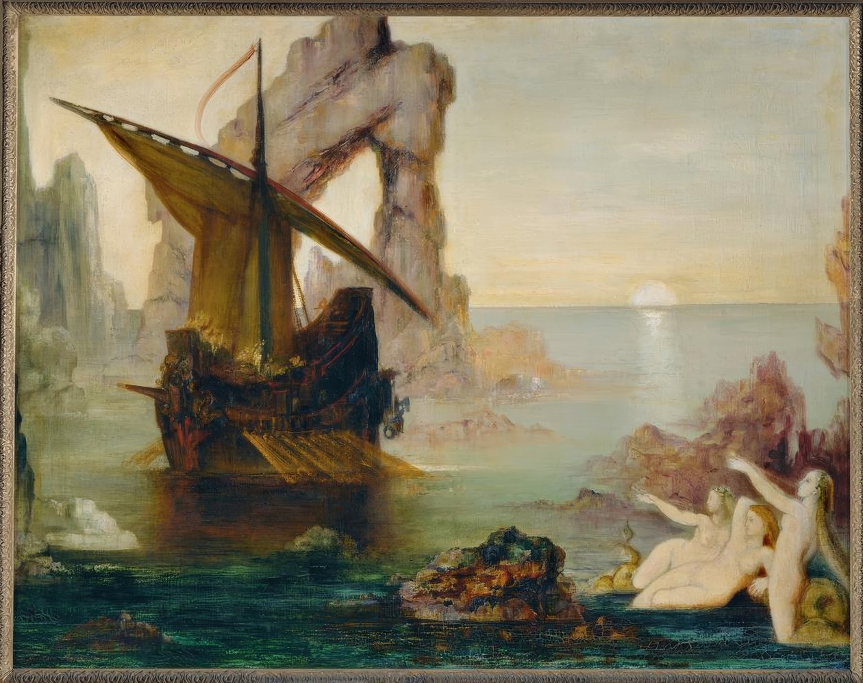 Las sirenas (Ulises y las sirenas) de Gustave Moreau