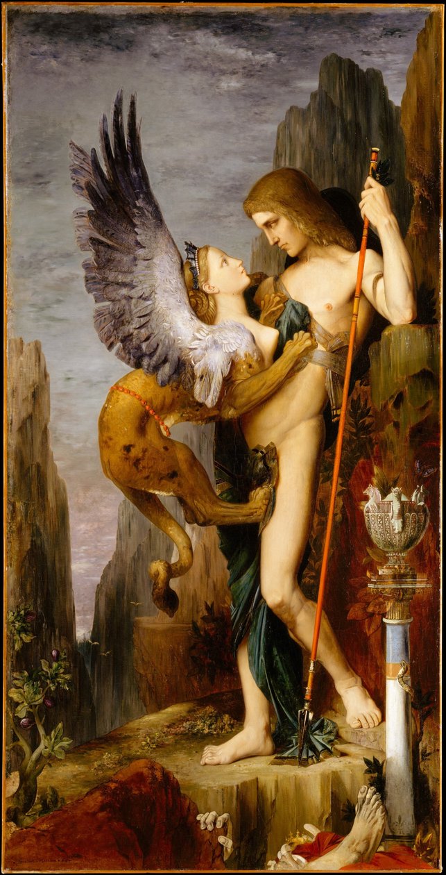 Edipo y la esfinge de Gustave Moreau