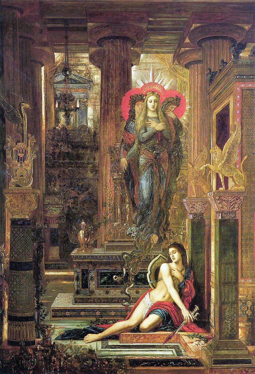 Orestes y las Erinias, 1891 de Gustave Moreau